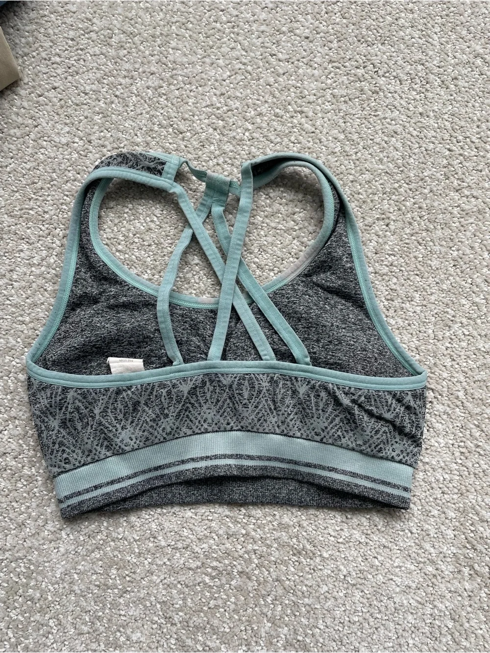 Jockey Grey & Mint Patterned Sports Bra - Picture 2 of 3